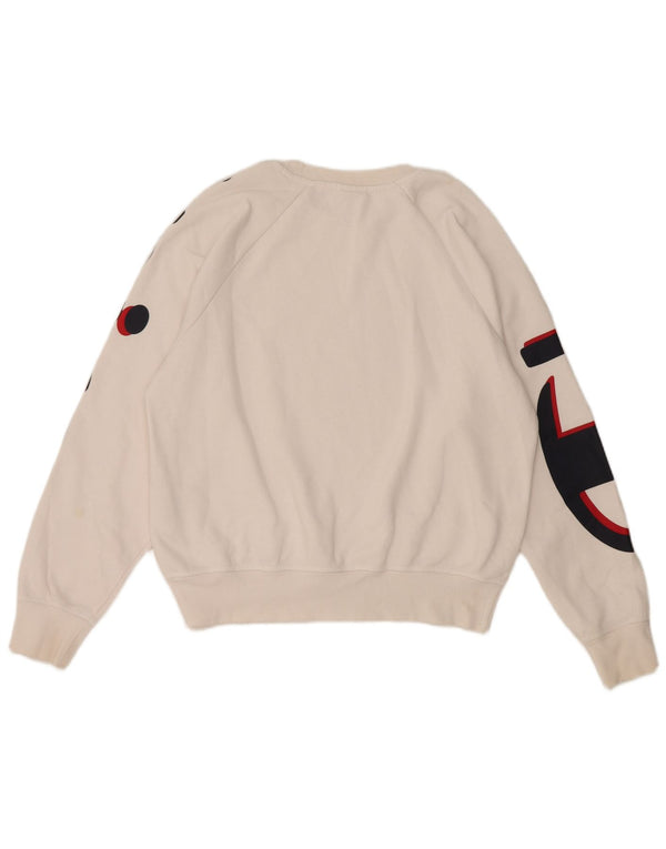 Champion Γυναικείο Γραφικό Φούτερ Jumper UK 16 μεγάλο λευκό βαμβακερό