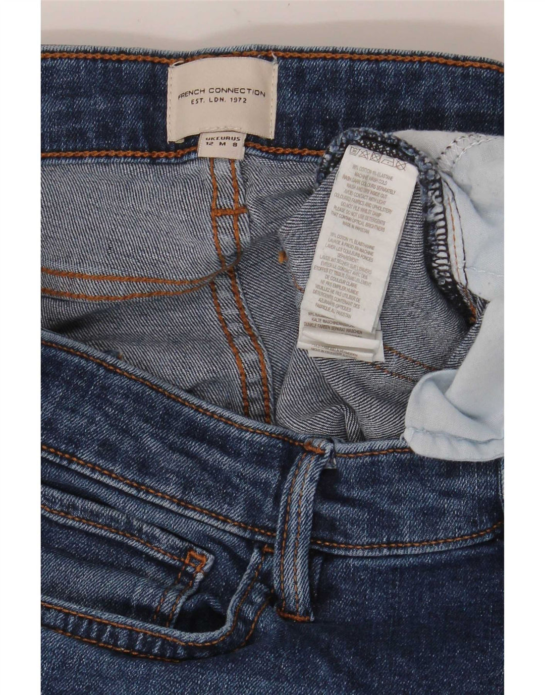 Γαλλικό Connection Γυναικείο Straight Jeans UK 12 Medium W32 L30 Blue