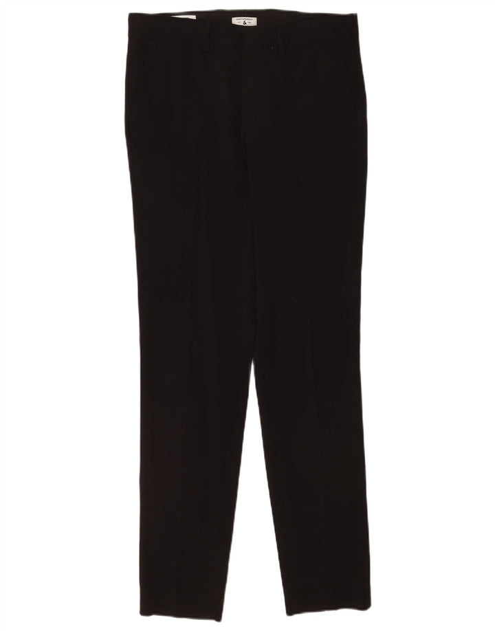 Jack & Jones Ανδρικό Slim Chino Παντελόνι W30 L32 Μαύρο πολυεστέρα