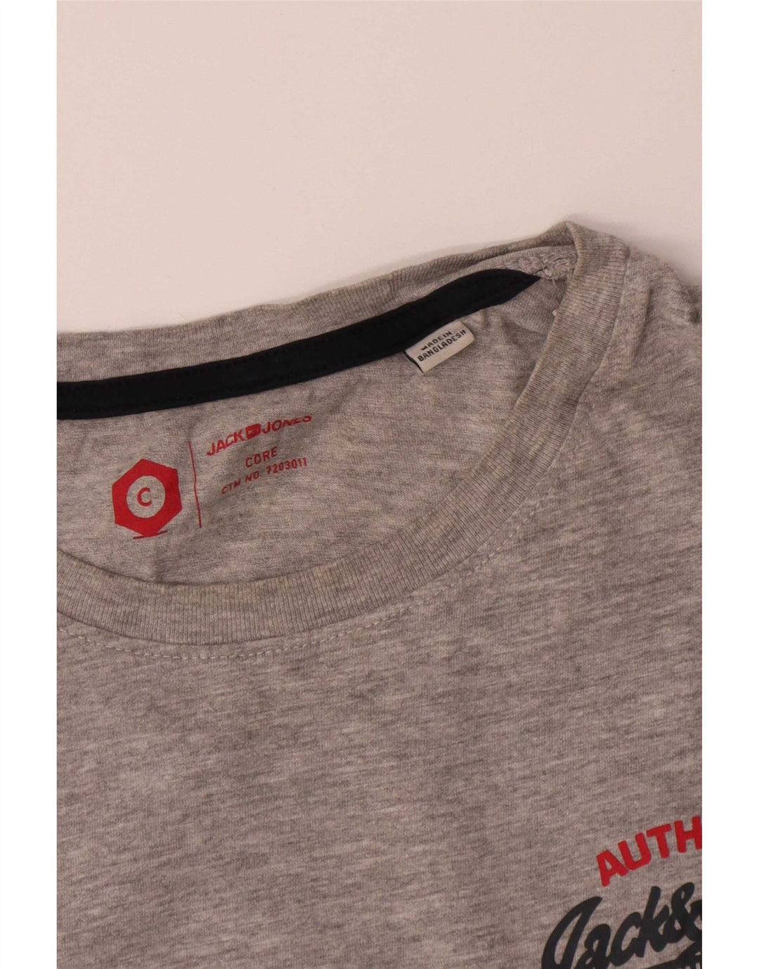 Jack & Jones Ανδρικό T-Shirt Μπλουζάκι από μεσαίο γκρι βαμβακερό