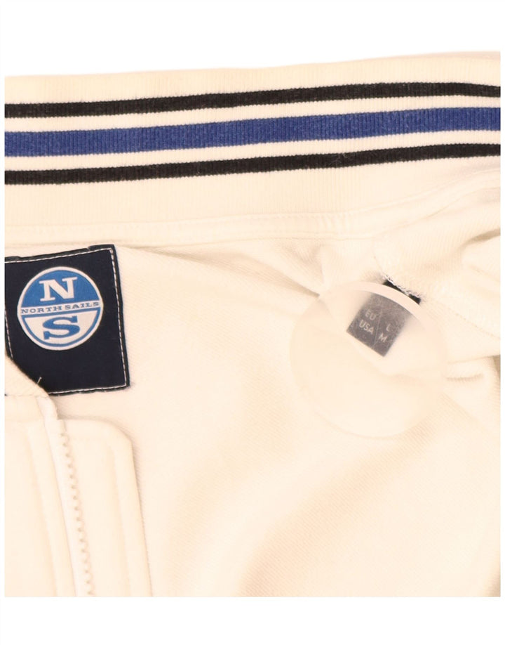 Γυναικεία αθλητική φόρμα γραφικών NORTH SAILS Top Jacket UK 14 Μεσαίο λευκό βαμβακερό