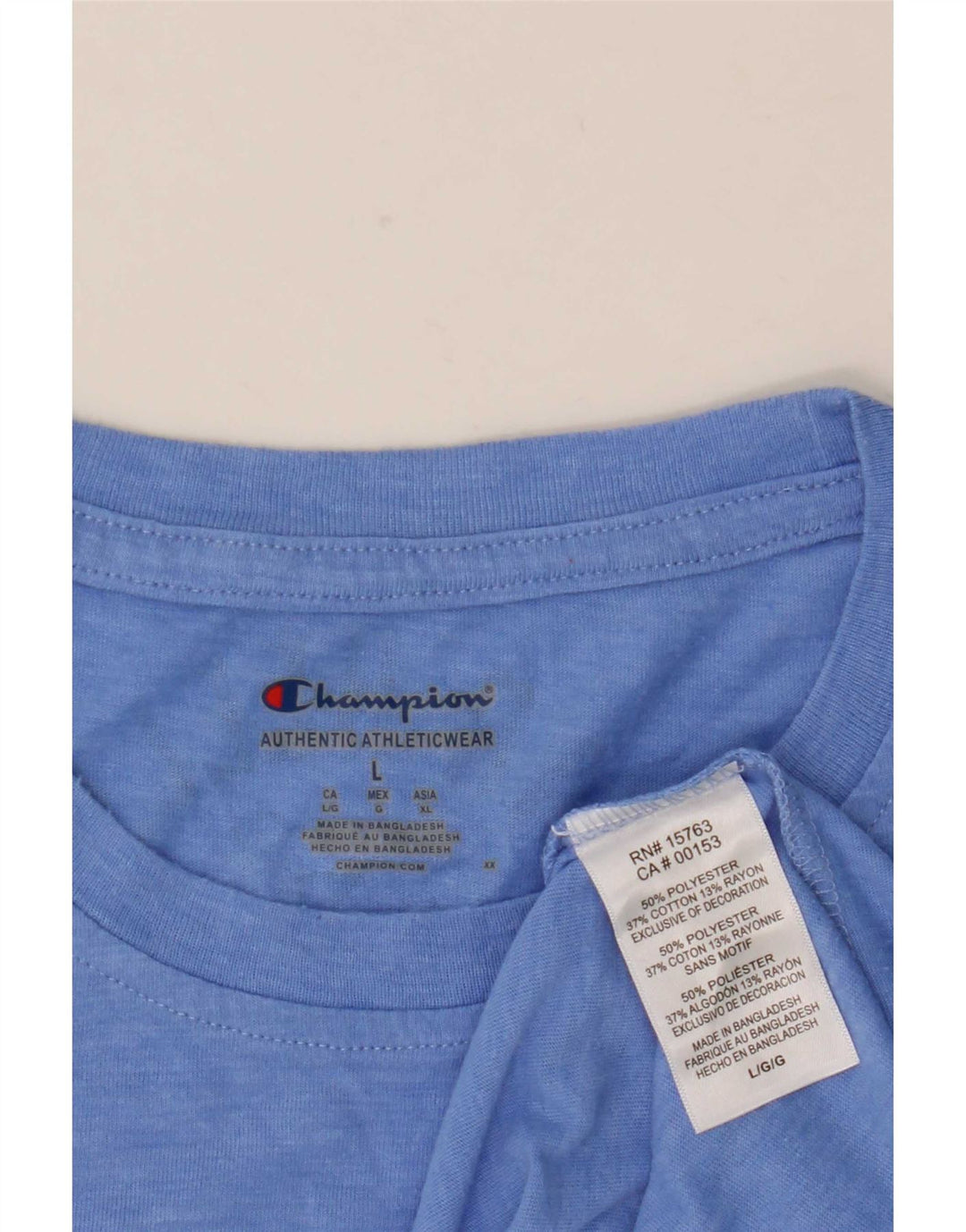 Ανδρικό T-Shirt Champion Graphic Top Large Blue Polyester