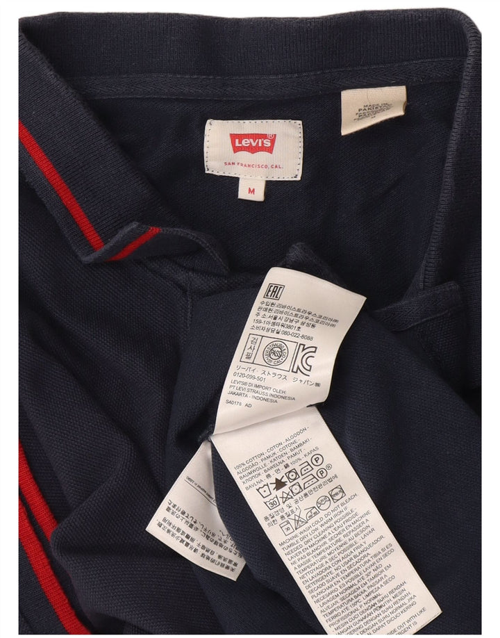 Ανδρικό πουκάμισο πόλο Levi's από μεσαίο μπλε βαμβακερό