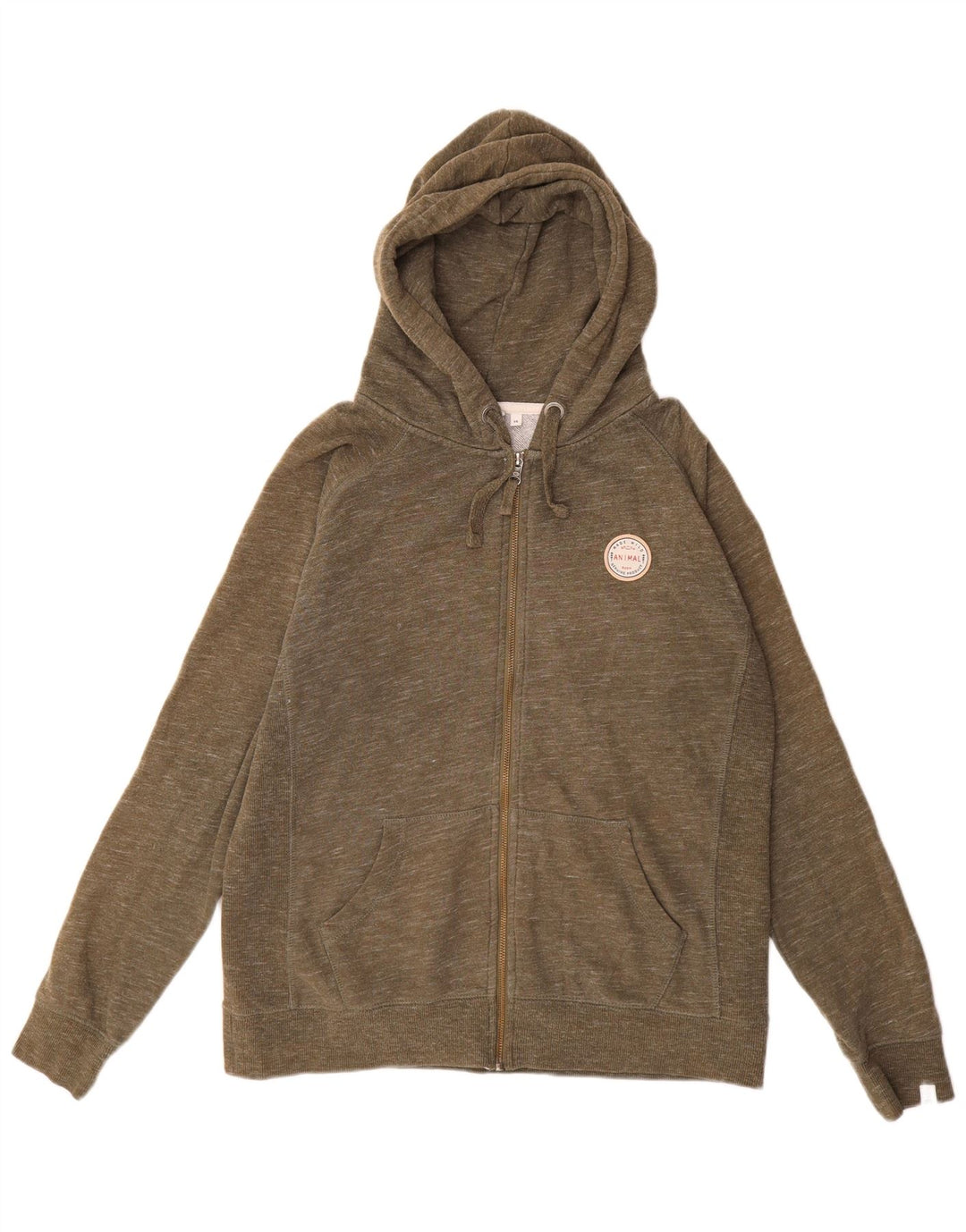 Γυναικείο πουλόβερ με κουκούλα ANIMAL UK 14 Μεγάλο χακί από βαμβάκι