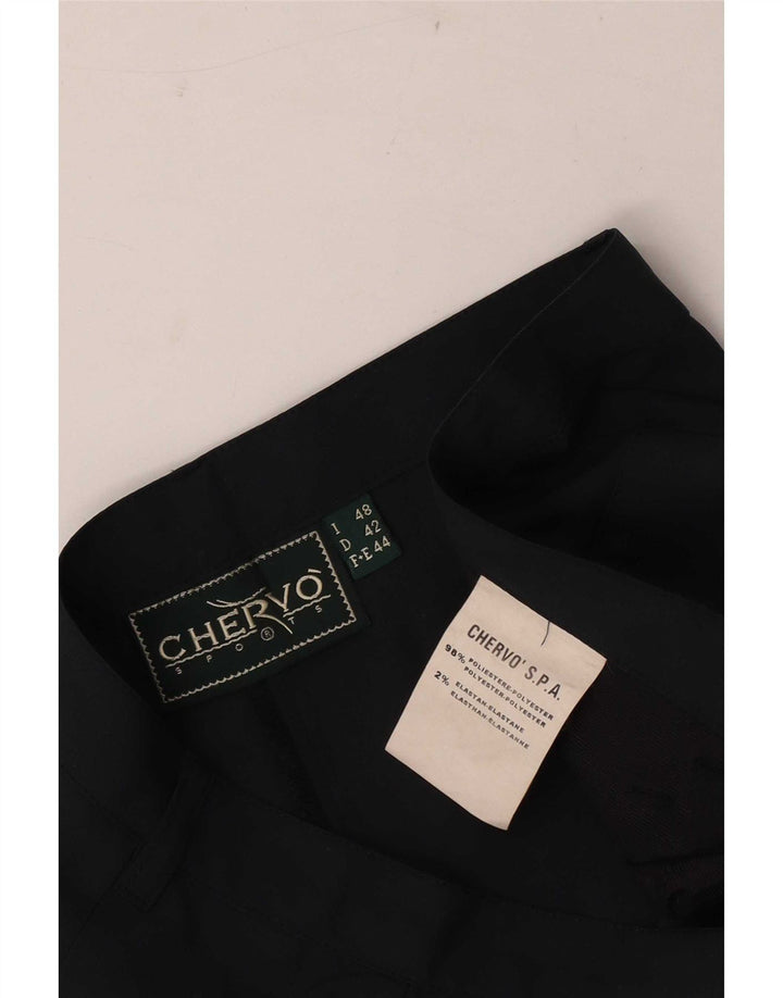 Γυναικείο ίσιο casual παντελόνι Chervo W30 L32 μαύρο πολυεστέρα