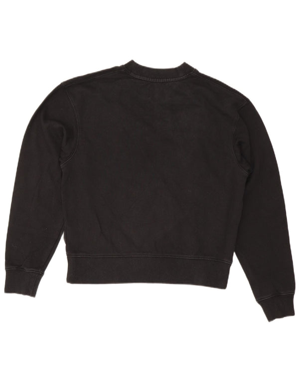 CALVIN KLEIN JEANS Γυναικείο φούτερ μεγάλου μεγέθους Jumper UK 6 XS Μαύρο