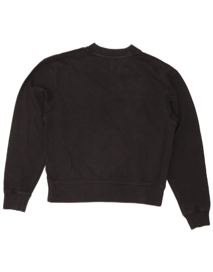 CALVIN KLEIN JEANS Γυναικείο φούτερ μεγάλου μεγέθους Jumper UK 6 XS Μαύρο