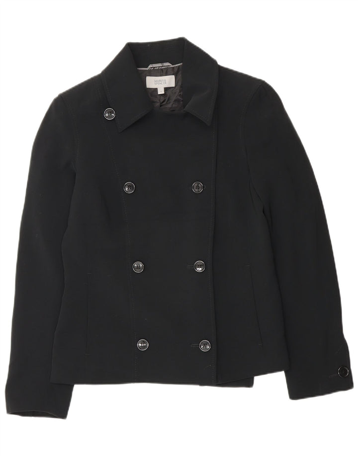 Marks & Spencer Γυναικείο σακάκι με διπλό στήθος UK 10 Small Black