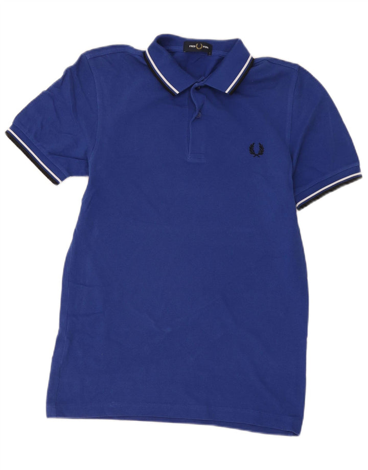 Fred Perry Ανδρικό Πόλο Μπλουζάκι Μικρό Μπλε Βαμβακερό