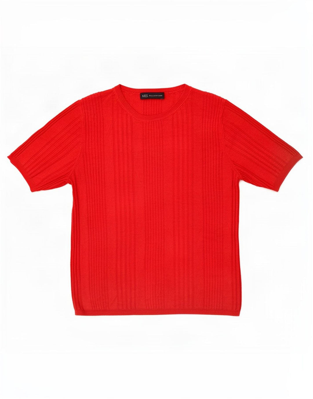 Marks & Spencer Γυναικείο T-Shirt Top UK 12 Medium Red Viscose