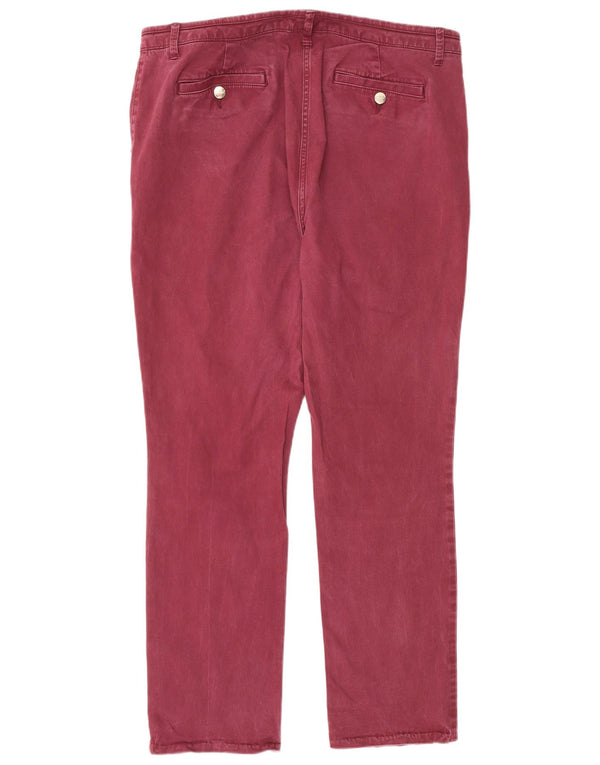 Marks & Spencer Γυναικεία Παντελόνια Chino Per Una UK 18 XL W36 L29 Βουργουνδία