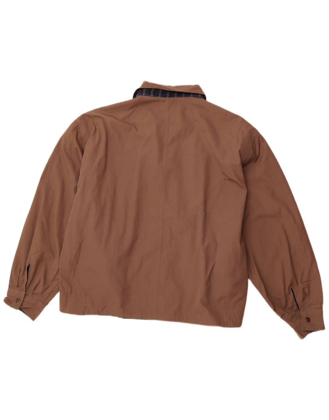 VINTAGE Ανδρικό αναστρέψιμο μπουφάν UK 40 Large Brown Check Polyester