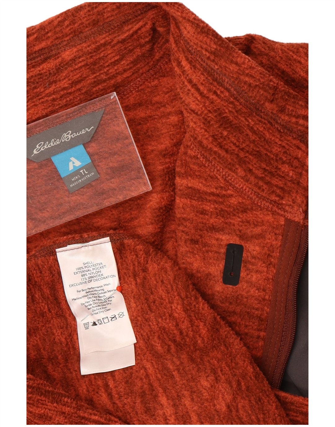 Eddie Bauer Ανδρικό φερμουάρ με λαιμόκοψη Fleece Jumper Μεγάλο πορτοκαλί πολυεστέρας