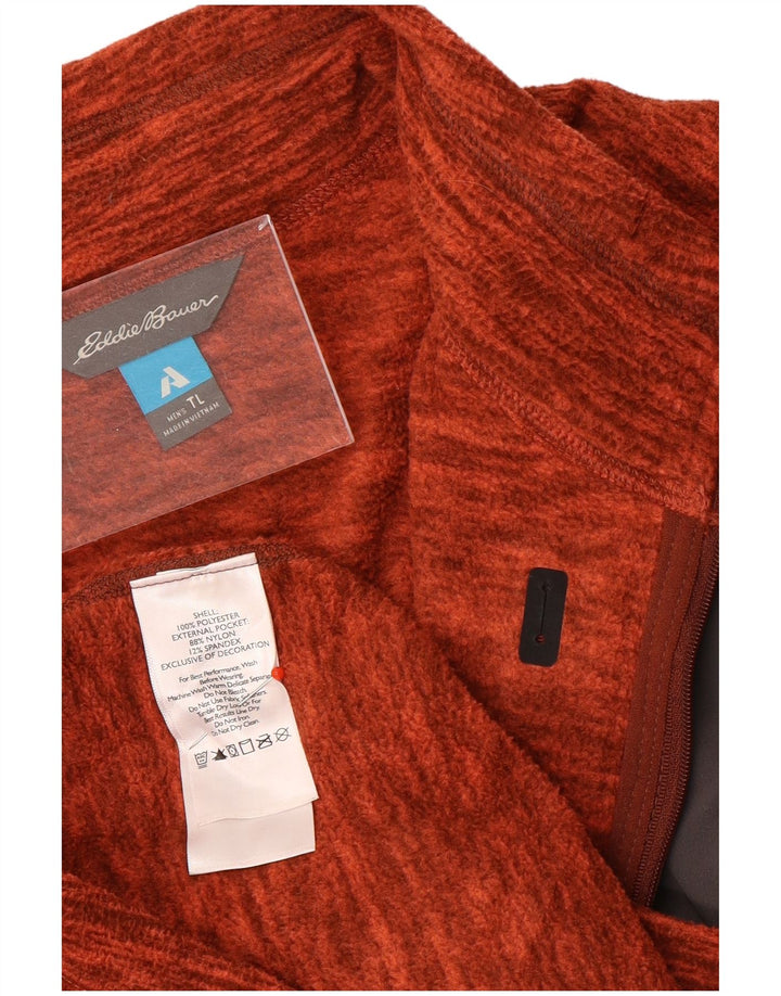 Eddie Bauer Ανδρικό φερμουάρ με λαιμόκοψη Fleece Jumper Μεγάλο πορτοκαλί πολυεστέρας