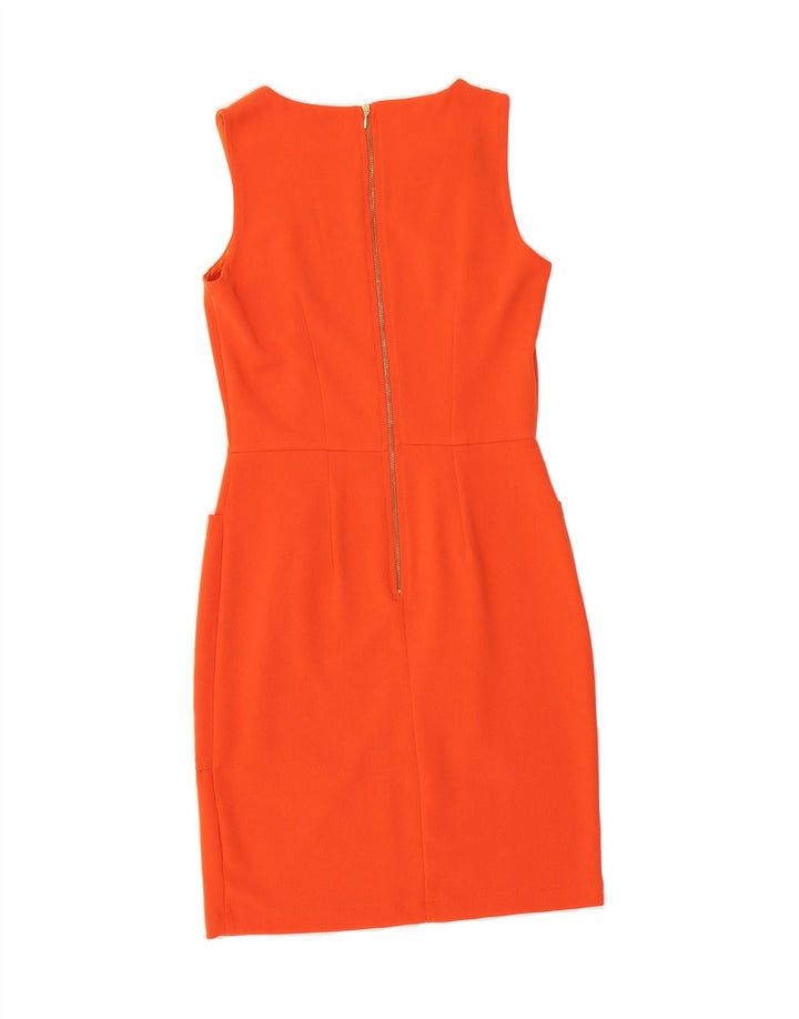 CLOSET Womens Sleeveless Sheath Dress UK 10 Small Orange Polyester Vintage CLOSET and Second-Hand CLOSET from Messina Hembry 