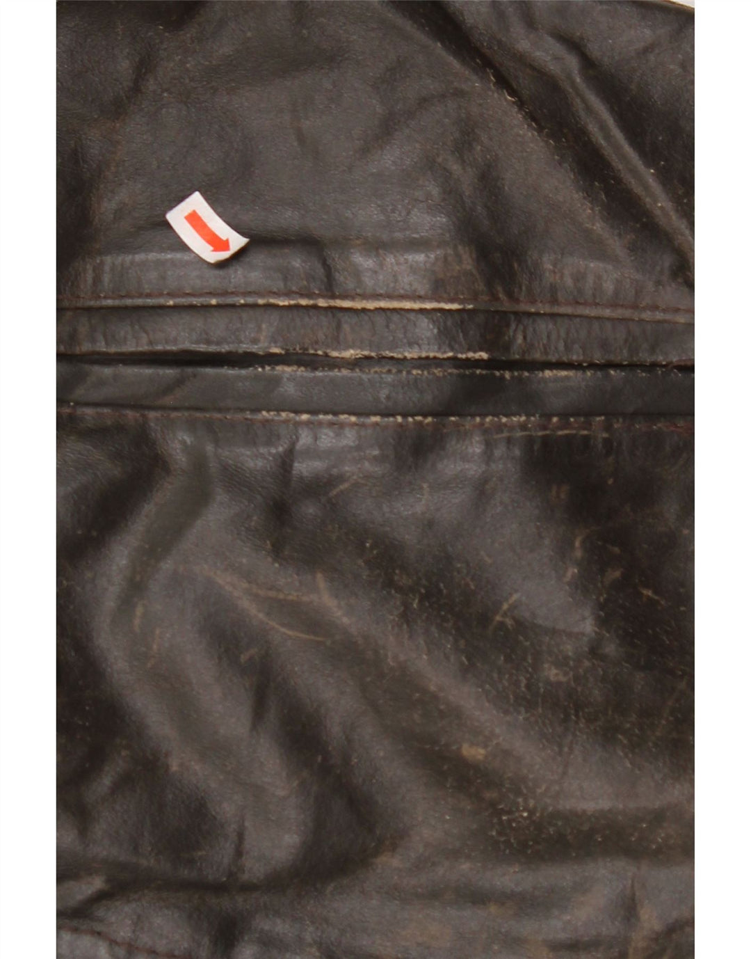 VINTAGE Γυναικείο Δερμάτινο Μπουφάν 3/4 μανίκι UK 14 Μεσαίο Καφέ Δερμάτινο