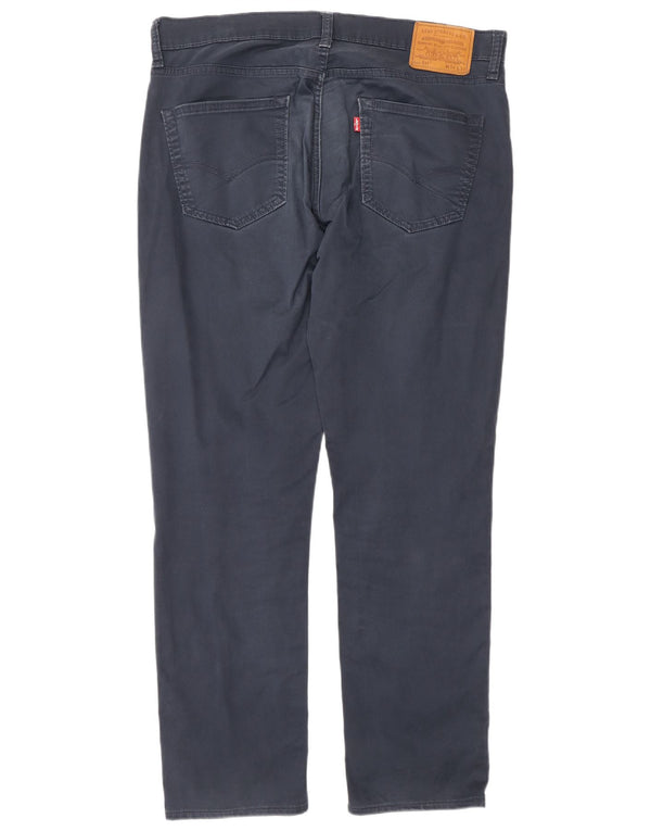 Levi's Mens 511 Straight Casual Παντελόνι W34 L30 Navy Blue Cotton