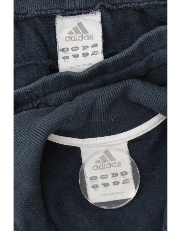 Ανδρική φόρμα Adidas UK 38/40 Medium Navy Blue από βαμβάκι