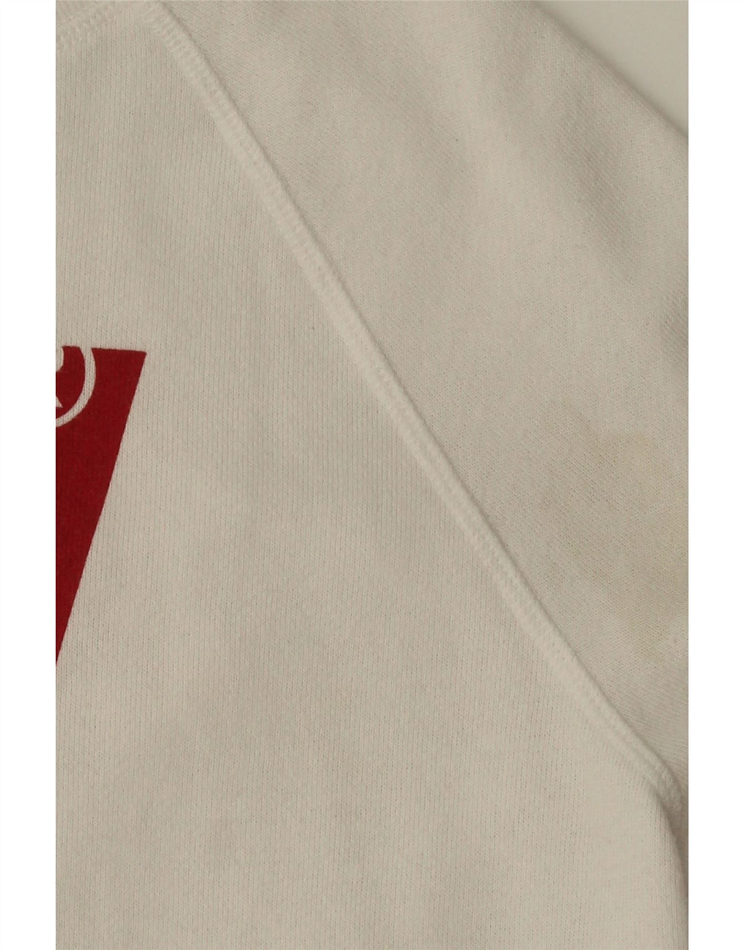 LEVI'S Womens Graphic Sweatshirt Jumper UK 14 Medium White Cotton Vintage Levi's and Second-Hand Levi's from Messina Hembry 