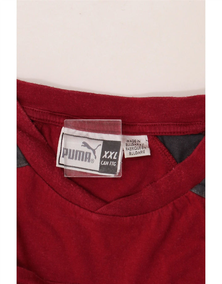 Ανδρικό γραφικό T-Shirt PUMA Top 2XL Red Colourblock