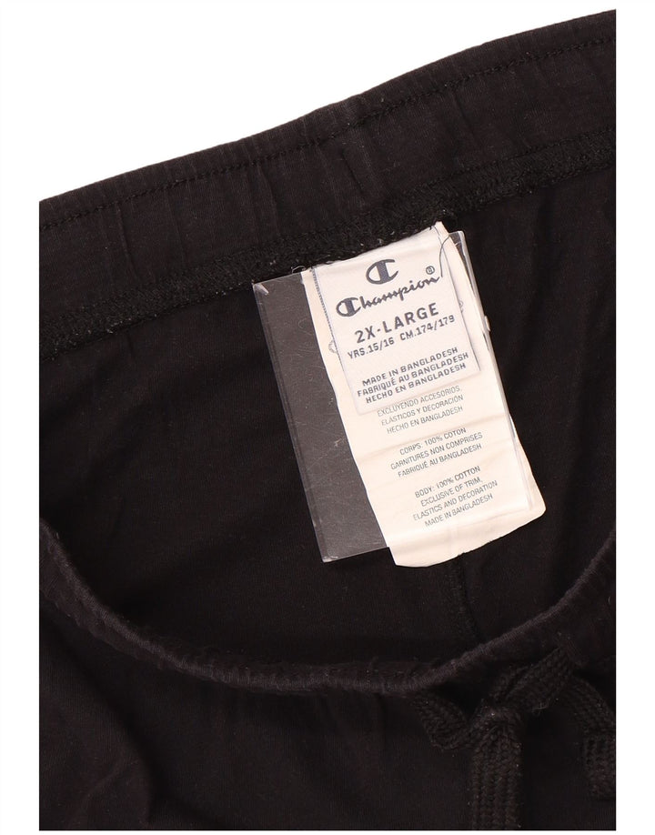 CHAMPION Κοριτσίστικα αθλητικά σορτς 15-16 ετών 2XL Μαύρη γραβάτα βαμβακερή