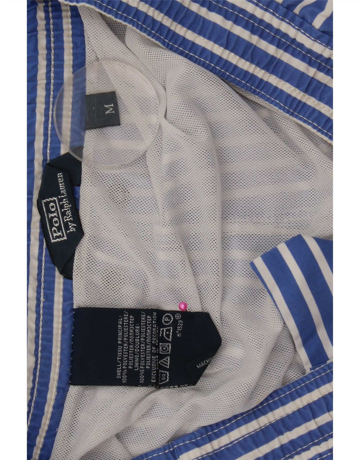 Ανδρικό σορτς κολύμβησης Polo Ralph Lauren με μεσαίο μπλε ριγέ πολυεστέρα