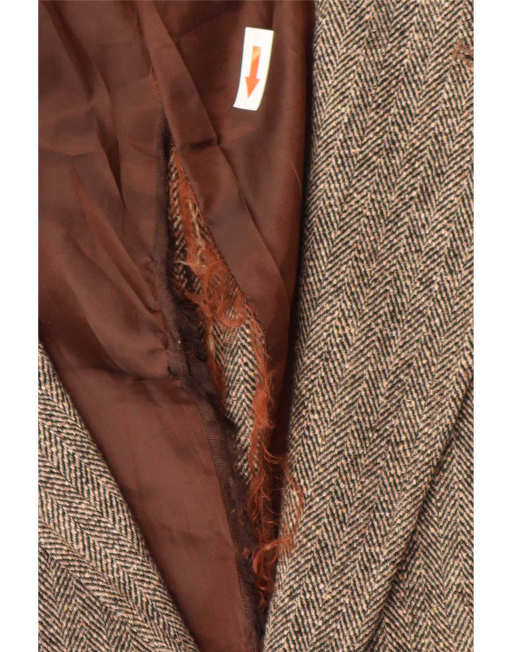 Gap Ανδρικό σακάκι 2 κουμπιών UK 36 Small Brown ψαροκόκκαλο από πολυαμίδιο