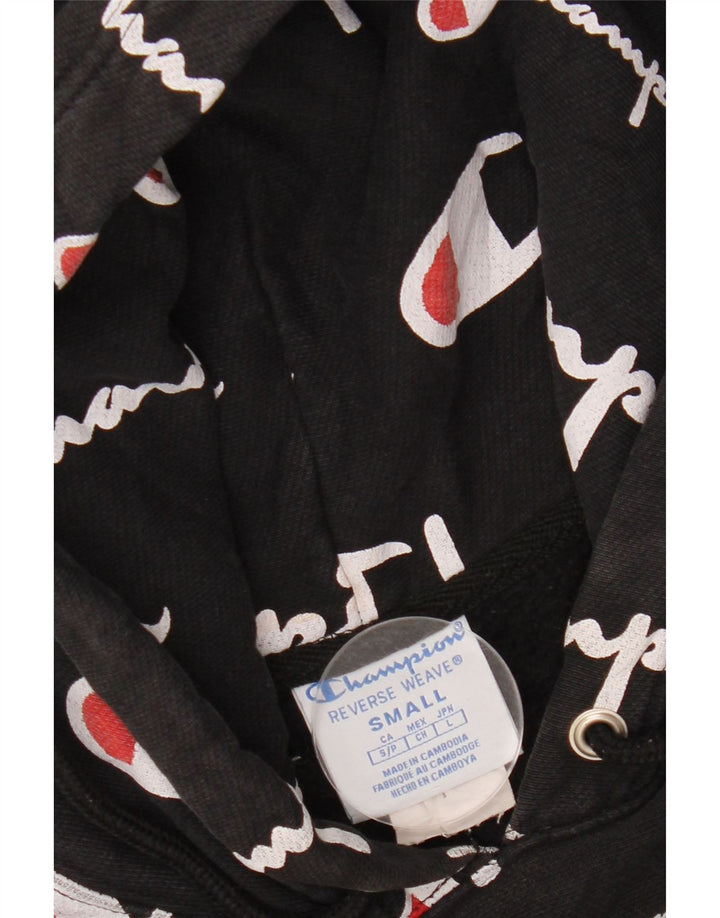 CHAMPION Ανδρική Ανδρική Ύφανση με γραφικό κουκούλα, μικρό μαύρο βαμβακερό
