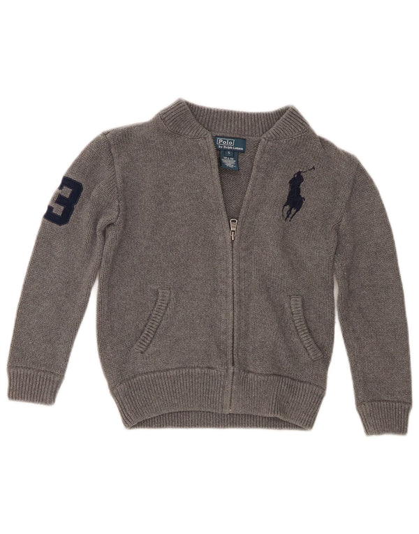 Πουλόβερ Ralph Lauren Boys Graphic Cardigan 4-5 ετών Μικρό γκρι βαμβακερό