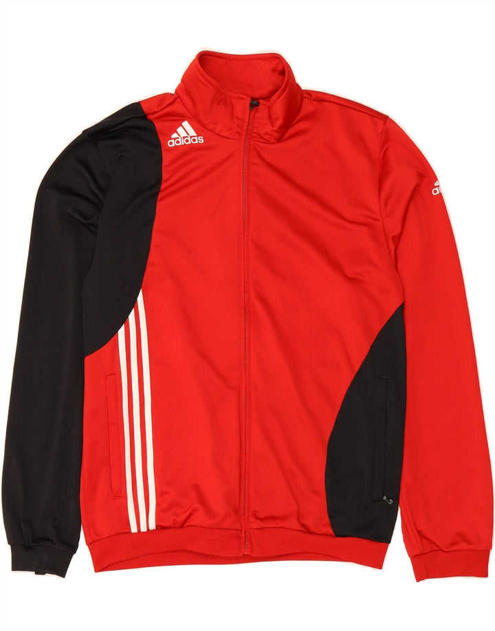 ADIDAS Mens Tracksuit Top Jacket UK 44/46 Large Red Colourblock Polyester Vintage Adidas and Second-Hand Adidas from Messina Hembry 