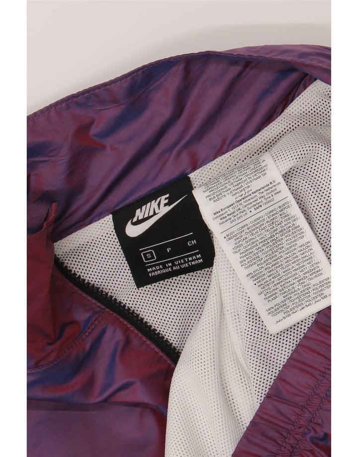 Γυναικεία φόρμα γυμναστικής Nike με γραφικά μεγάλου μεγέθους μπουφάν UK 10 Small Purple