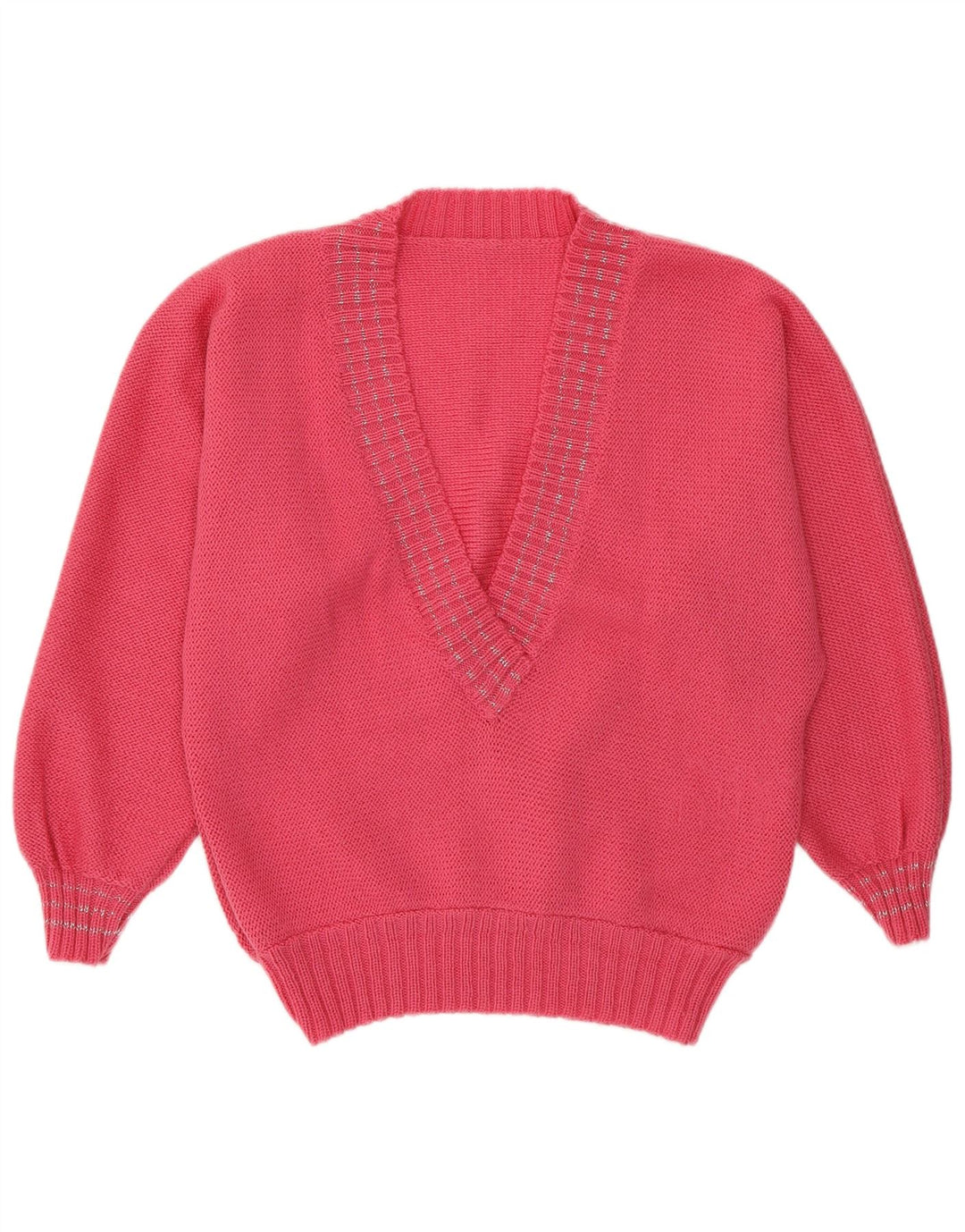 Γυναικείο πουλόβερ με λαιμόκοψη Vintage UK 14 Medium Pink