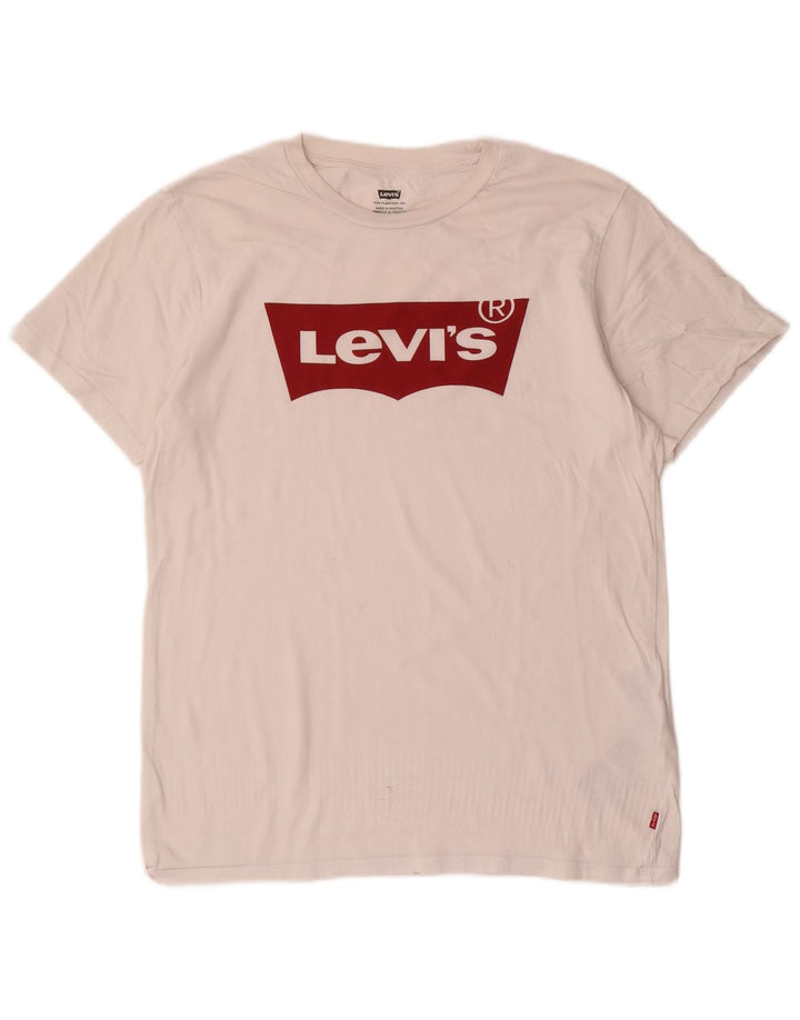 Ανδρικό γραφικό T-Shirt Levi's Top Μικρό λευκό βαμβακερό