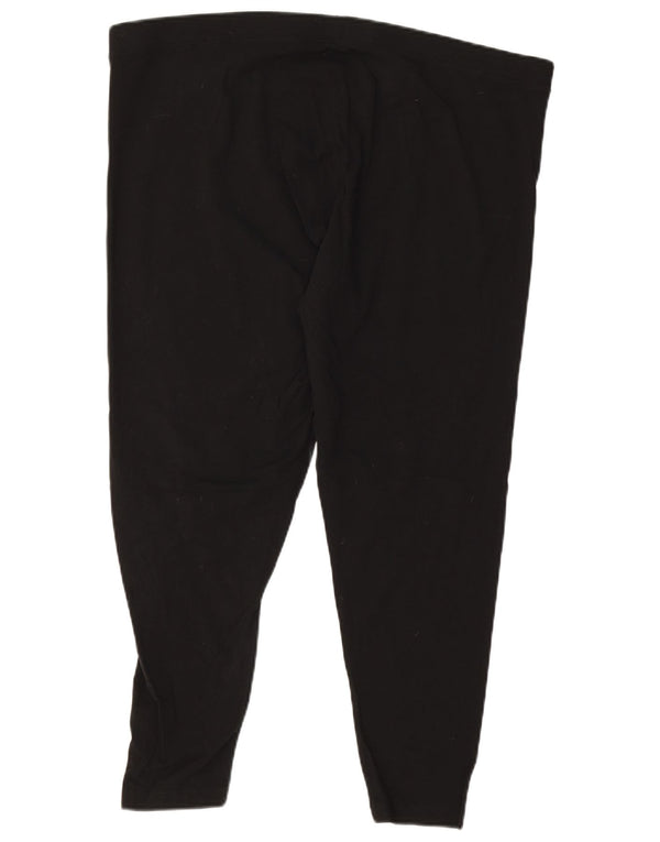 MARKS & SPENCER Γυναικεία Κάπρι Κολάν UK 22 3XL W40 L25 Μαύρο βαμβακερό