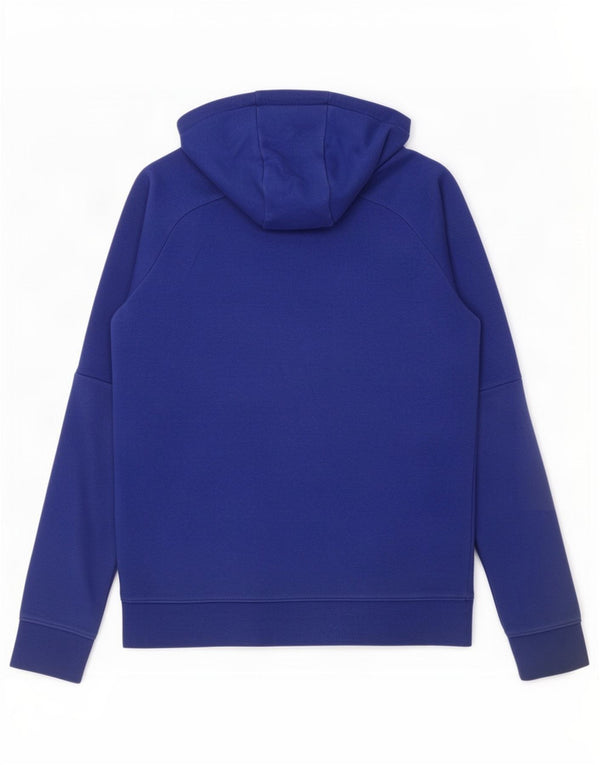Nike Boys Hoodie Jumper 10-11 Years Medium Blue Cotton
