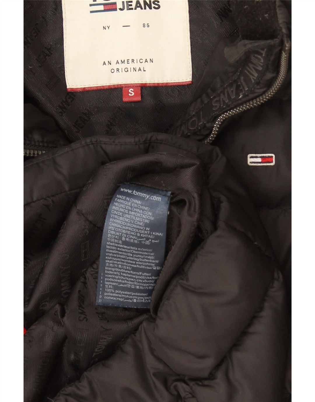 Tommy Hilfiger Ανδρικό μπουφάν με επένδυση UK 36 Small Black Polyester