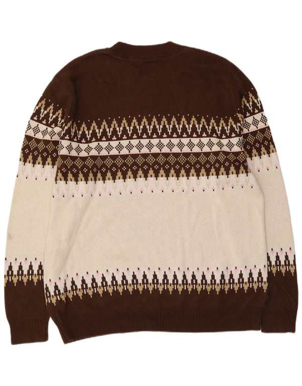 Ανδρικό πουλόβερ Vans Crew Neck Jumper XL Καφέ Fair Isle Cotton