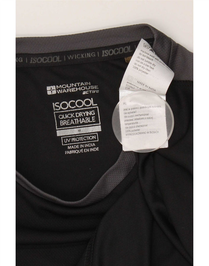 Ανδρικό T-Shirt Mountain Warehouse Top Medium Black Colourblock Polyester