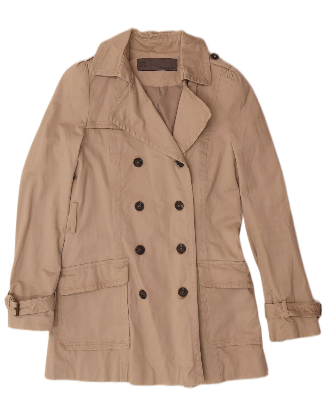 Γυναικεία καμπαρντίνα ZARA UK 10 Small Beige Cotton