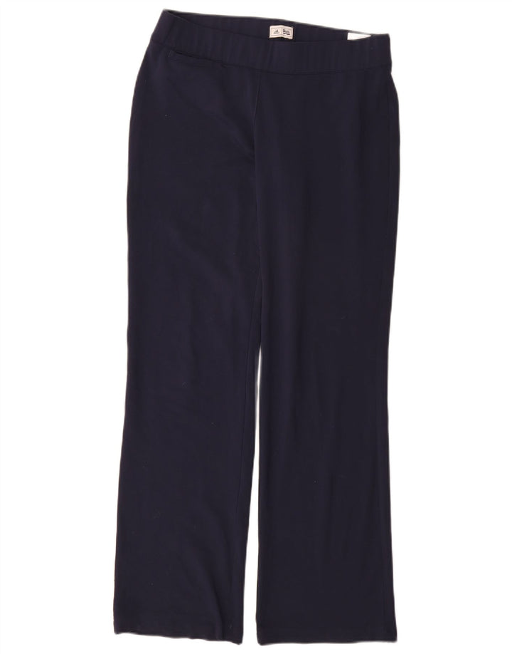 Γυναικεία αθλητική φόρμα ADIDAS Climalite Παντελόνι UK 10 Small Navy Blue Polyester