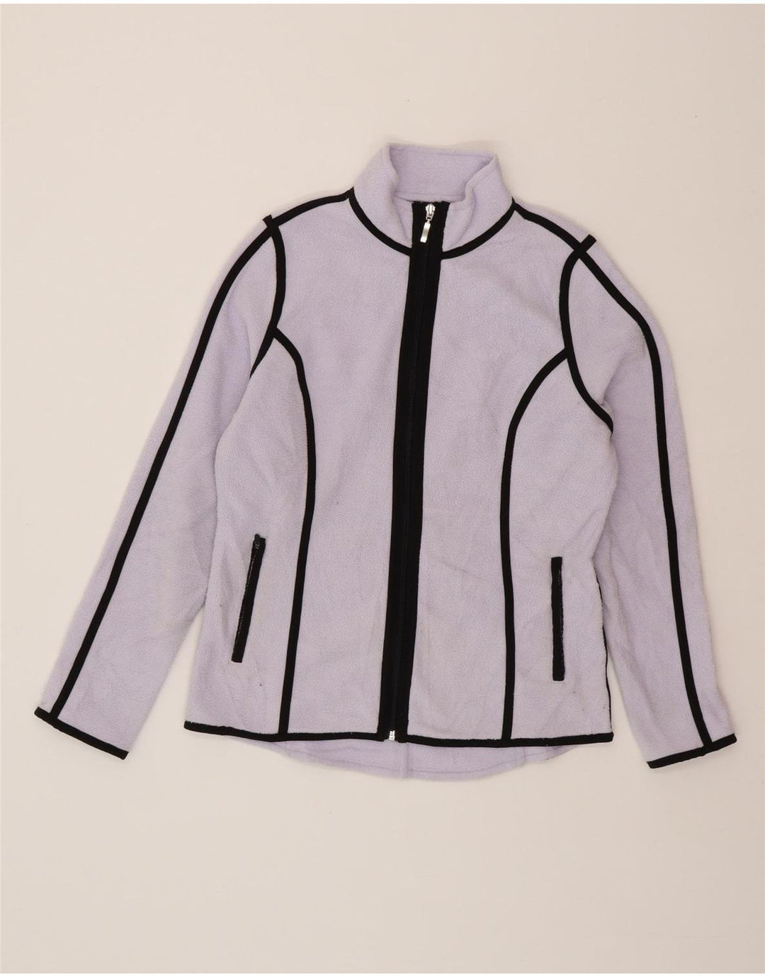 EDDIE BAUER Womens Fleece Jacket UK 14 Medium Purple Polyester Vintage Eddie Bauer and Second-Hand Eddie Bauer from Messina Hembry 