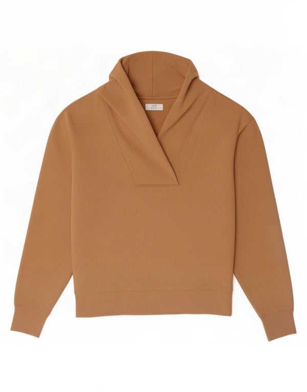 Zara Γυναικείο Φούτερ με Σάλι Λαιμόκοψη Jumper UK 14 Βαμβακερό μεσαίο μπεζ