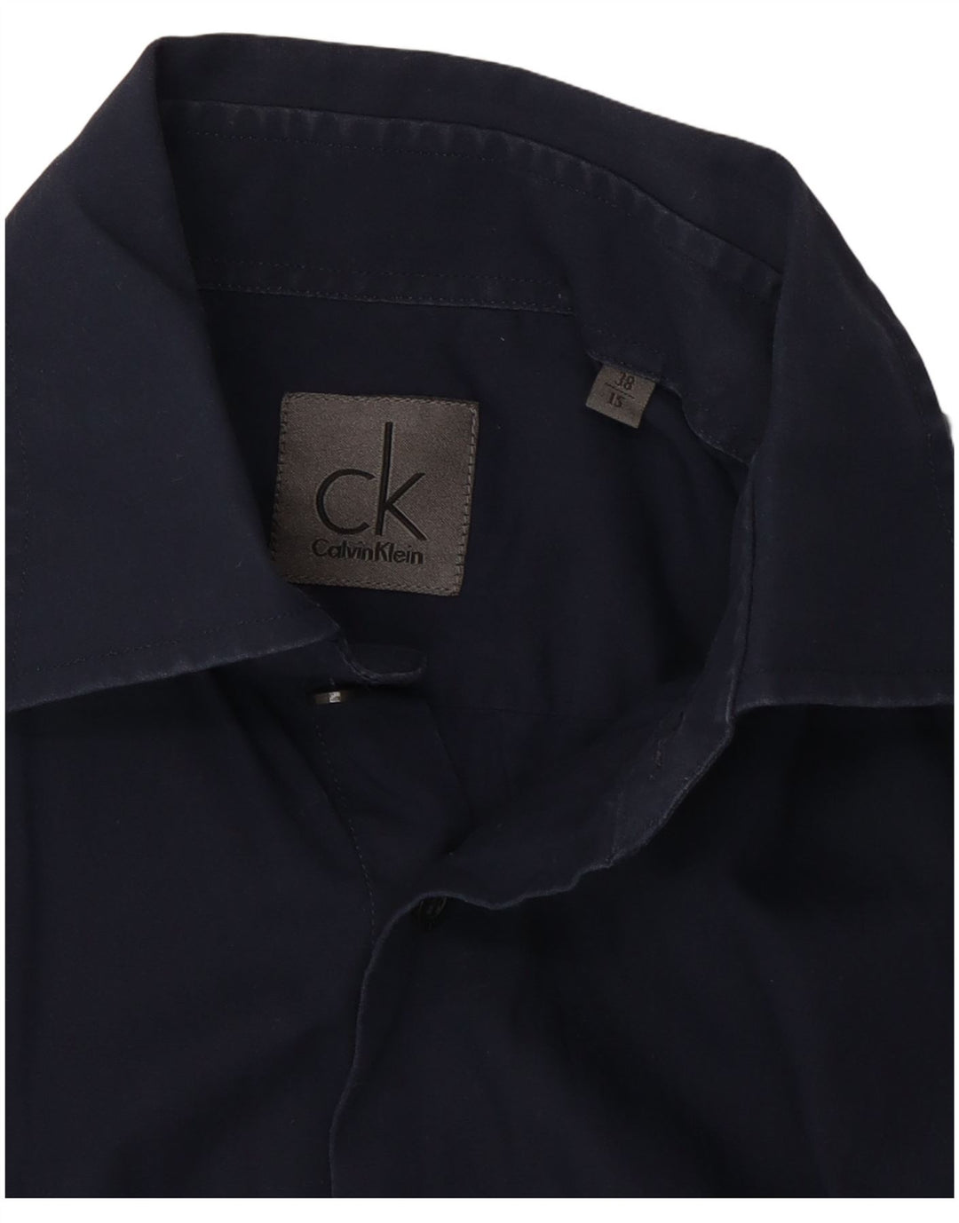 Ανδρικό πουκάμισο Calvin Klein Μέγεθος 38 15 Βαμβακερό μεσαίο Navy Blue