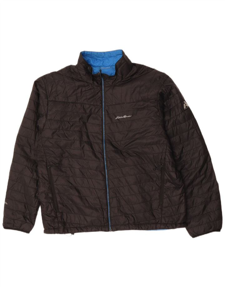 Eddie Bauer Ανδρικό μπουφάν με επένδυση UK 42 XL Αθλητικό μαύρο πολυεστέρα