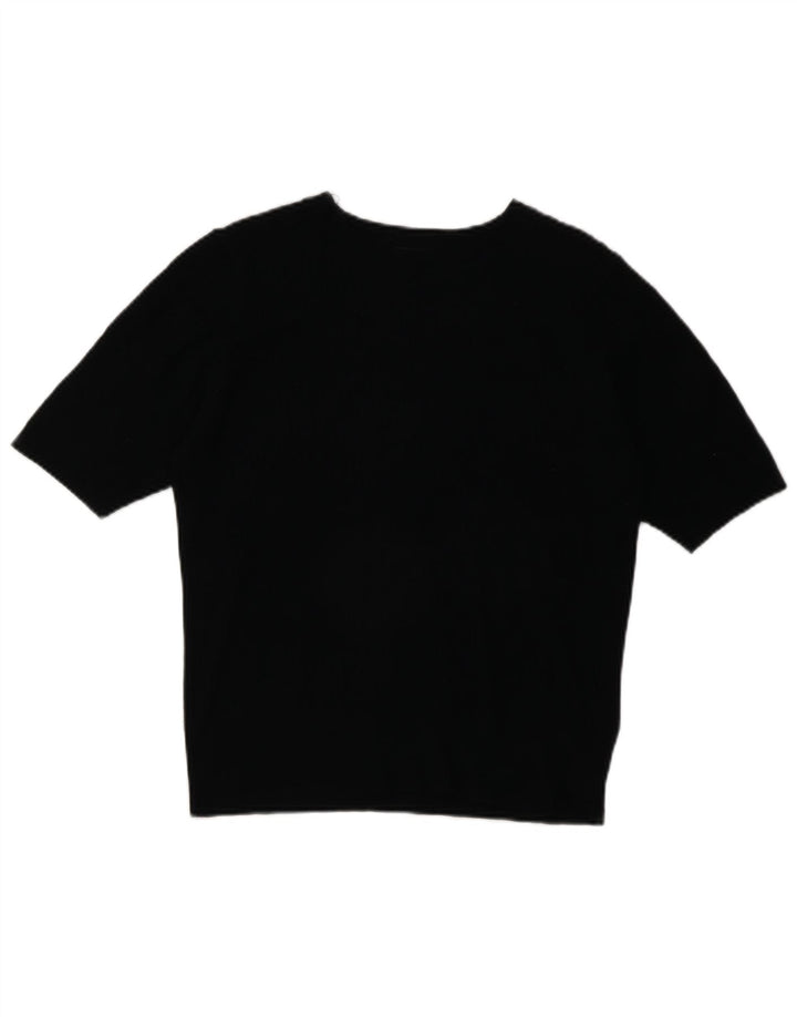Marks & Spencer Γυναικείο T-Shirt Top UK 12 Medium Black Viscose