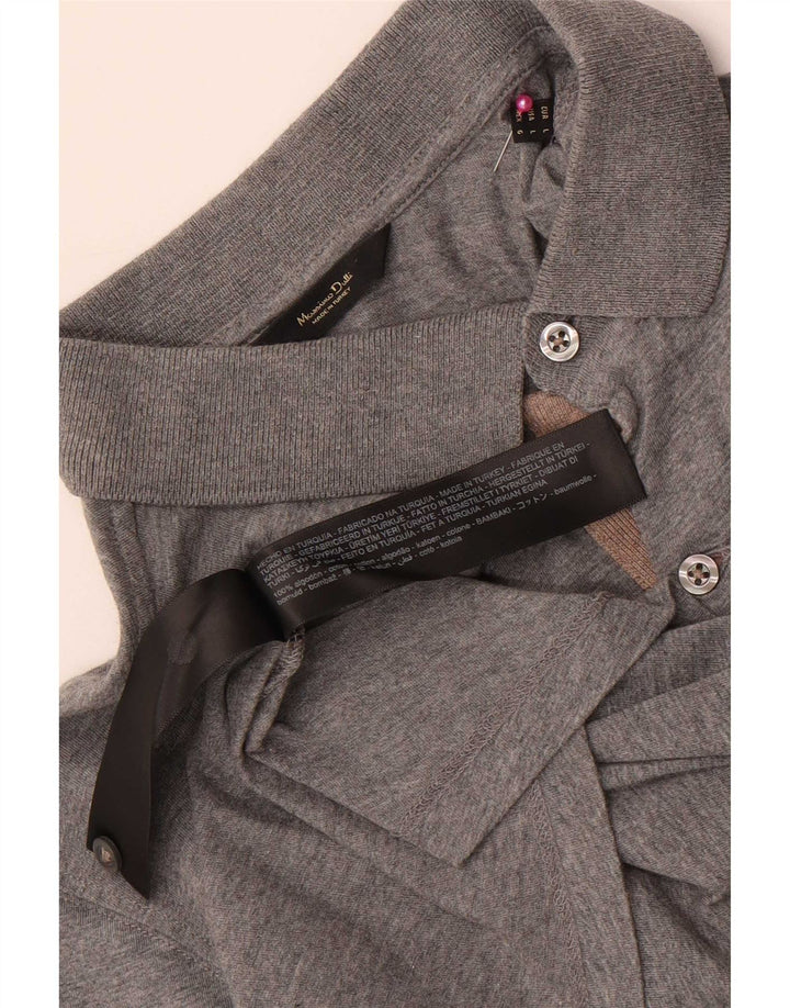 Ανδρικό πουκάμισο πόλο Massimo Dutti, μεγάλο γκρι βαμβακερό