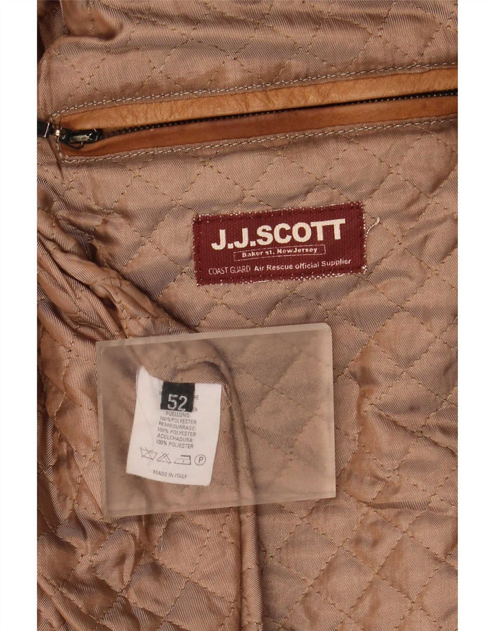 J.J.Scott Ανδρικό Δερμάτινο Μπουφάν IT 52 XL Μπεζ