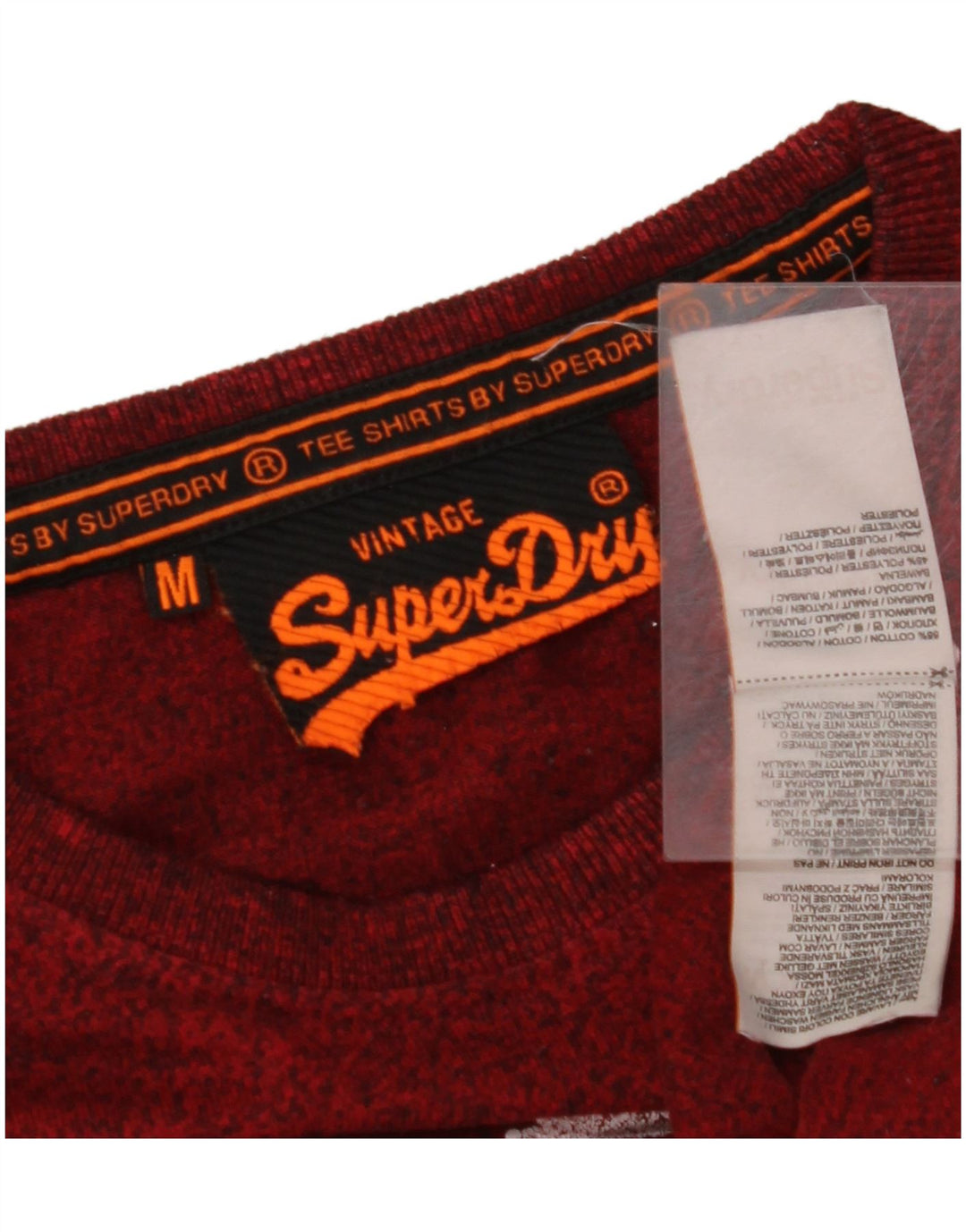 Ανδρικό γραφικό μπλουζάκι SUPERDRY Τοπ μεσαίο κόκκινο βαμβακερό