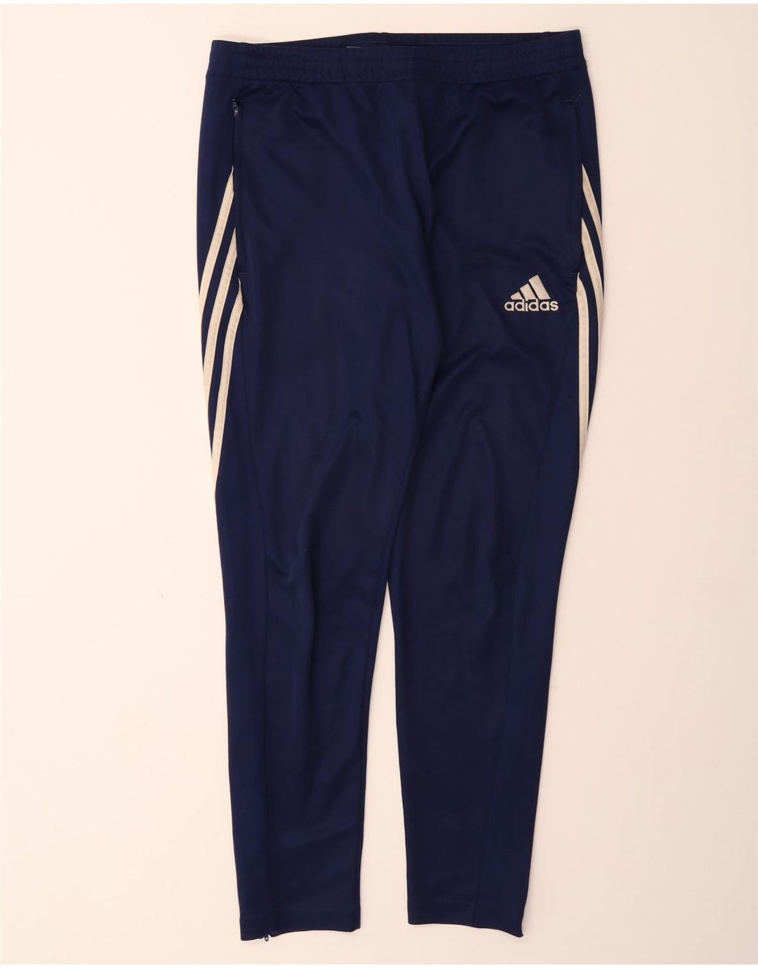 ADIDAS Mens Climalite Tracksuit Trousers Medium Navy Blue Polyester