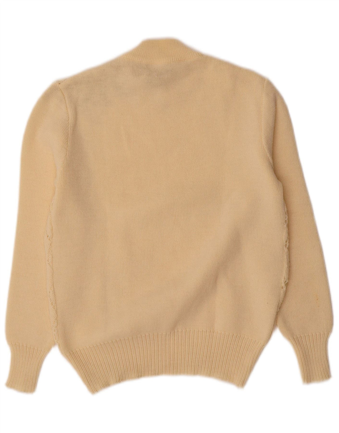 Γυναικείο πουλόβερ με λαιμό χελώνα VINTAGE UK 10 Small Off White